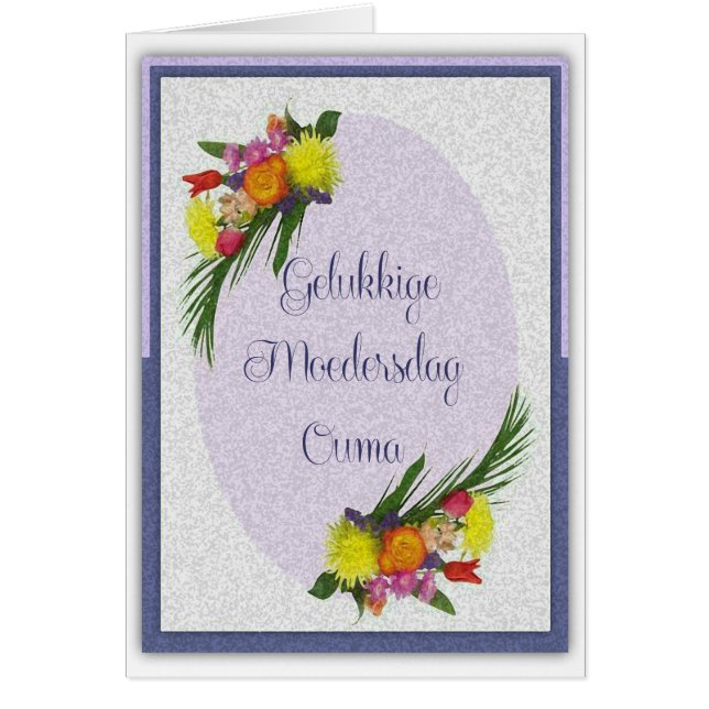Cartão Gelukkige Moedersdag Ouma (Frente)