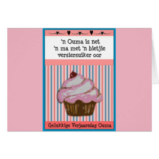 Cartão Gelukkige Verjaarsdag Ouma