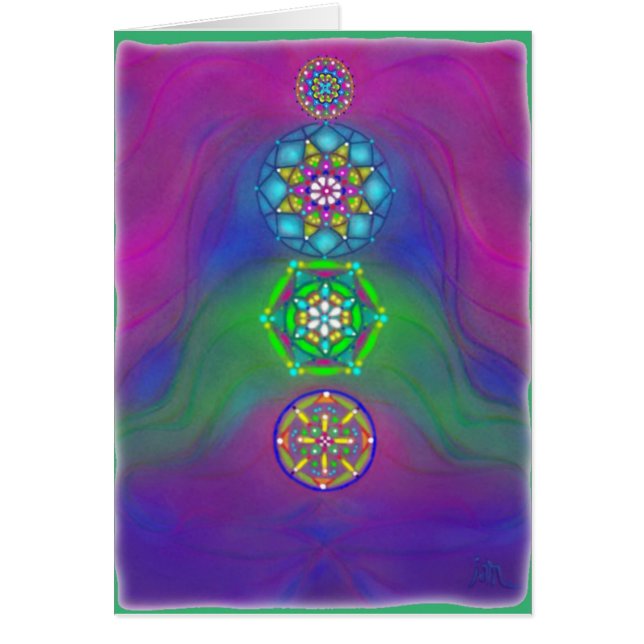 Cartão gemas do chakra (Frente)