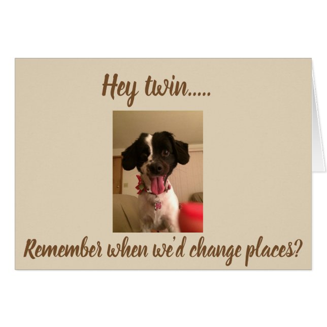 CARTÃO ***GÊMEA*** ANIVERSÁRIO **REMINISTÉRIO SOBRE A INF (Frente Horizontal)