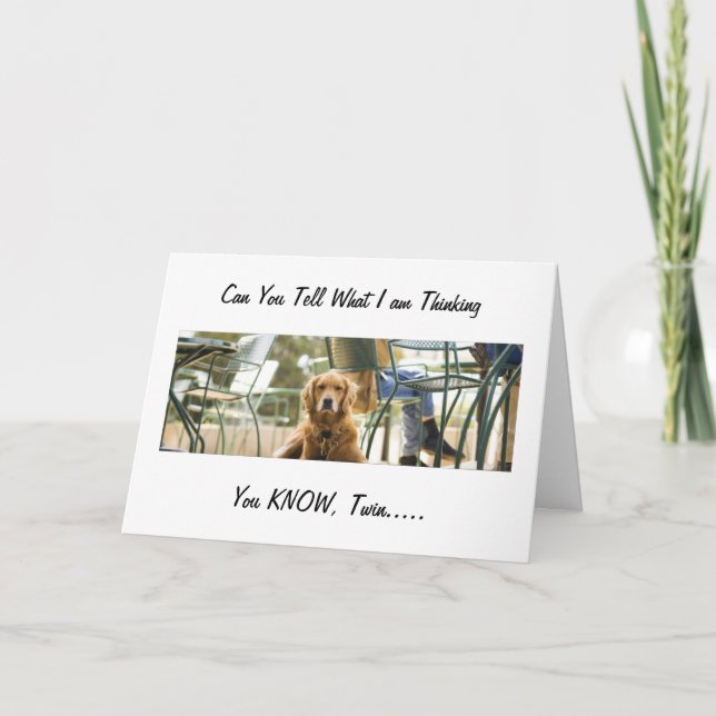 CARTÃO GÊMEO E PIADA DE RIVALRY PARA ANIVERSÁRIO (Frente)