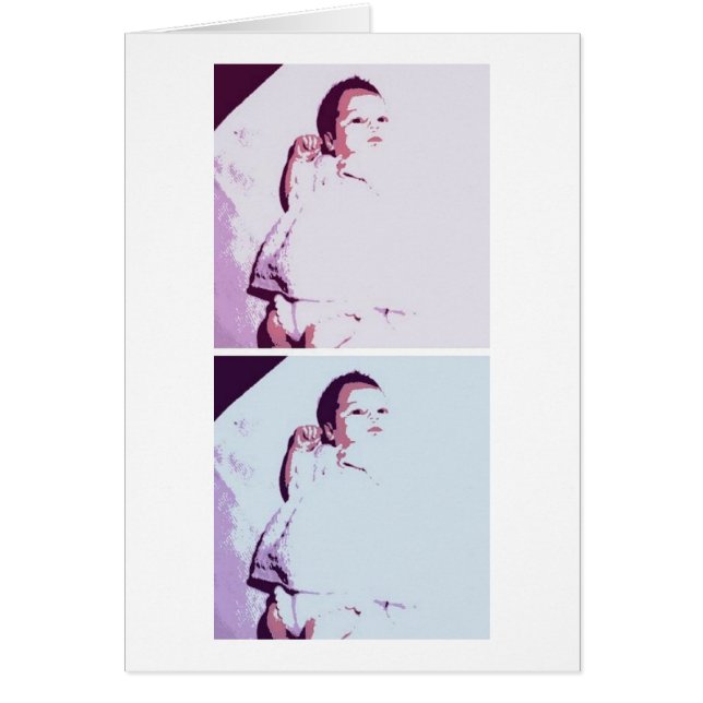 Cartão Gêmeos bebês recém-nascidos (Frente)