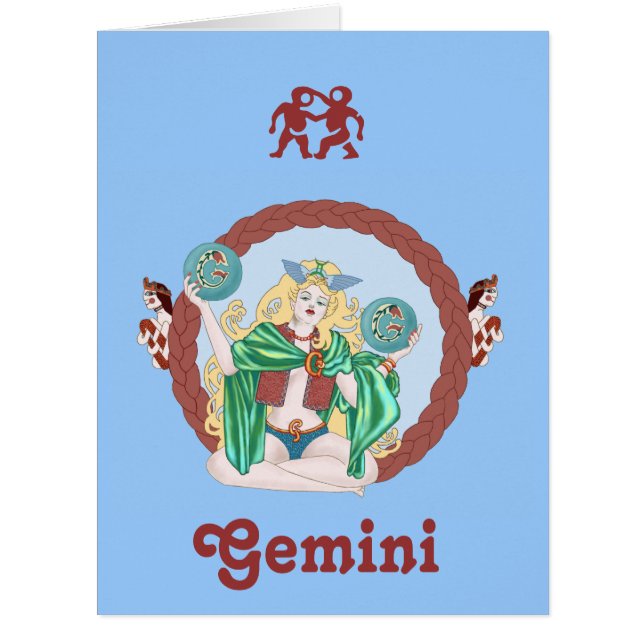 Cartão Gêmeos celtas (Frente)