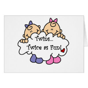 Cartão Gêmeos duas vezes como o divertimento