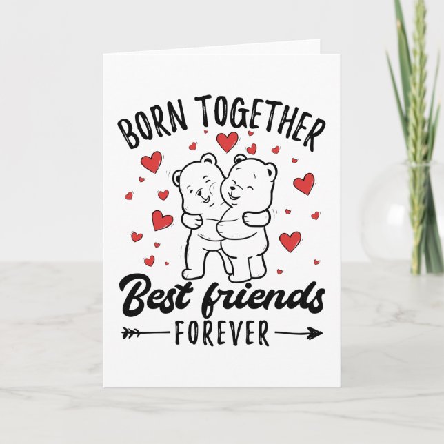 Cartão Gêmeos gêmeos gêmeos gêmeos gêmeos (Frente)