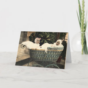 Cartão Gêmeos Vintage