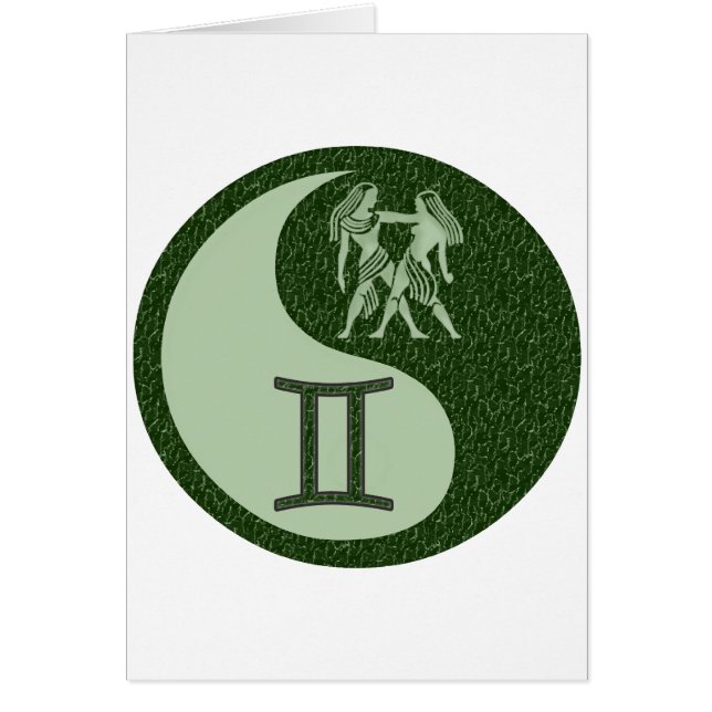 Cartão Gêmeos Yin Yang (Frente)