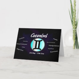 Cartão Gemini Birthday Card