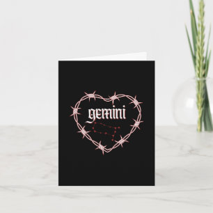 Cartão Gemini Consteling Gothic Edgy Birthday