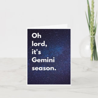 Cartão Gemini season birthday card