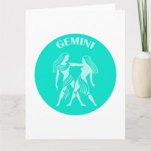 Cartão Gemini, Sinal Zodiac, Horoscópio, Astrologia