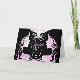 Cartão Gemini Twins Horoscope Feliz Aniversário