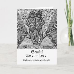 Cartão Gemini  (Zodiac sign)