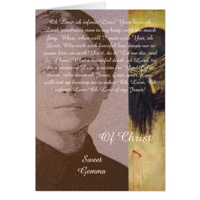 Cartão Gemma Doce Do Cristo (Frente)