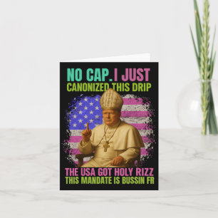 Cartão Gen Alpha Slang Trump Como Vaticano Igreja Pope Re