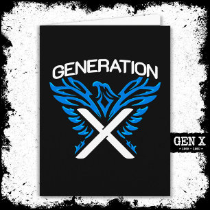 Cartão Gen X Gen Xer Phoenix Bird Generation X
