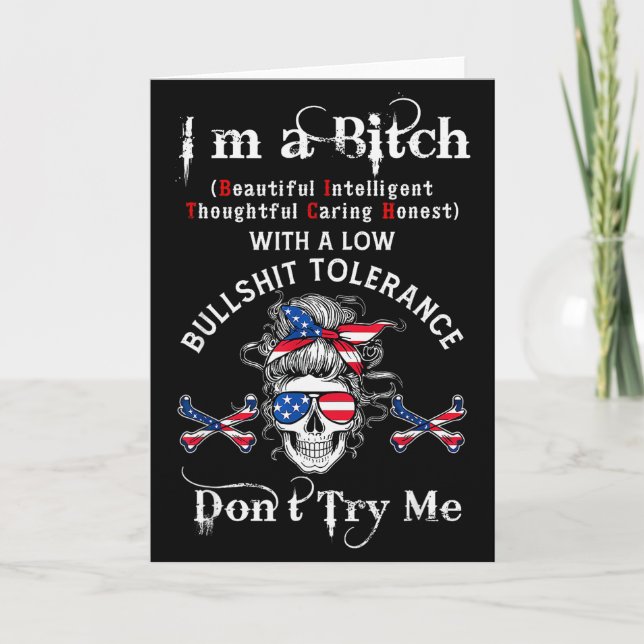 Cartão Gen X Skeleton I’m A Beautiful Intelligent Skeleto (Frente)