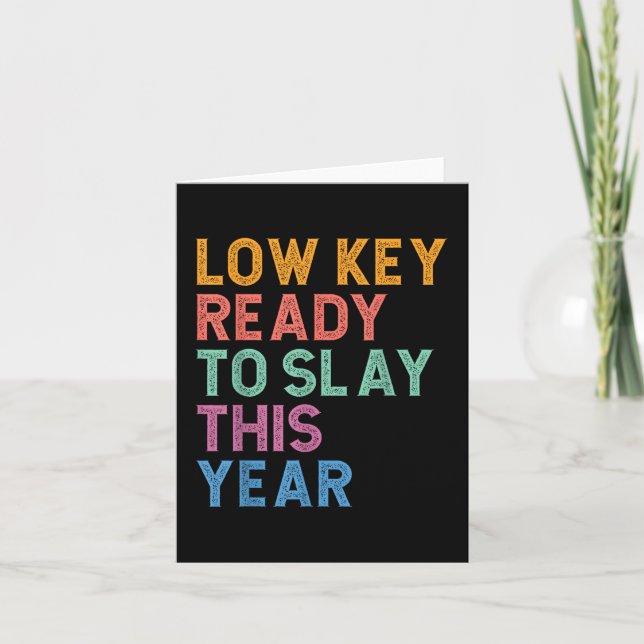 Cartão Gen Z Alpha De Volta À Escola De Baixa Chave Pront (Frente)