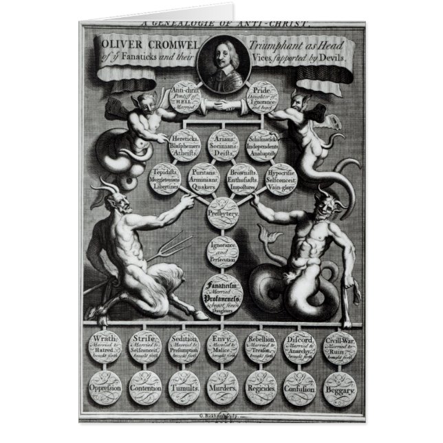 Cartão Genealogia do Oliver Anti-Cristo (Frente)