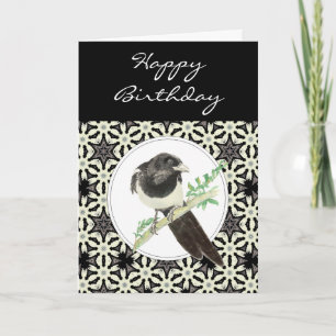 Cartão General Birthday Magpie Bird, Natureza