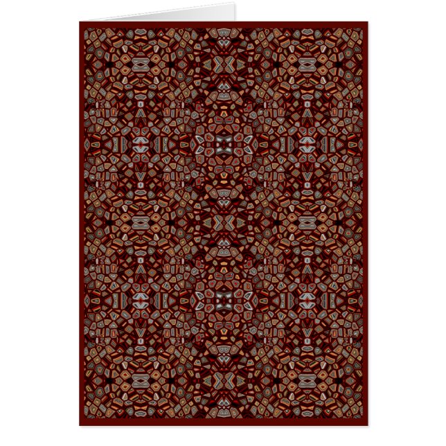 Cartão Generative da arte do mosaico de Brown, (Frente)