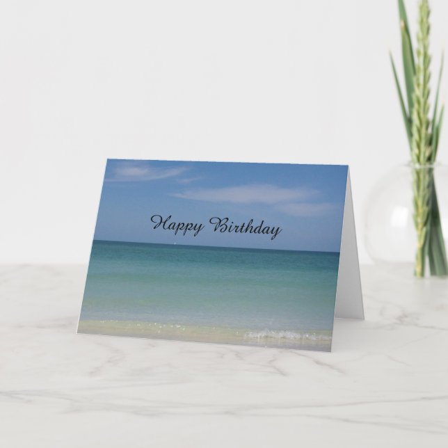 Cartão Generic Birthday Card Beach (Frente)