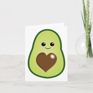 Cartão Genérica Kawaii Avocado Cute Qualquer Uso