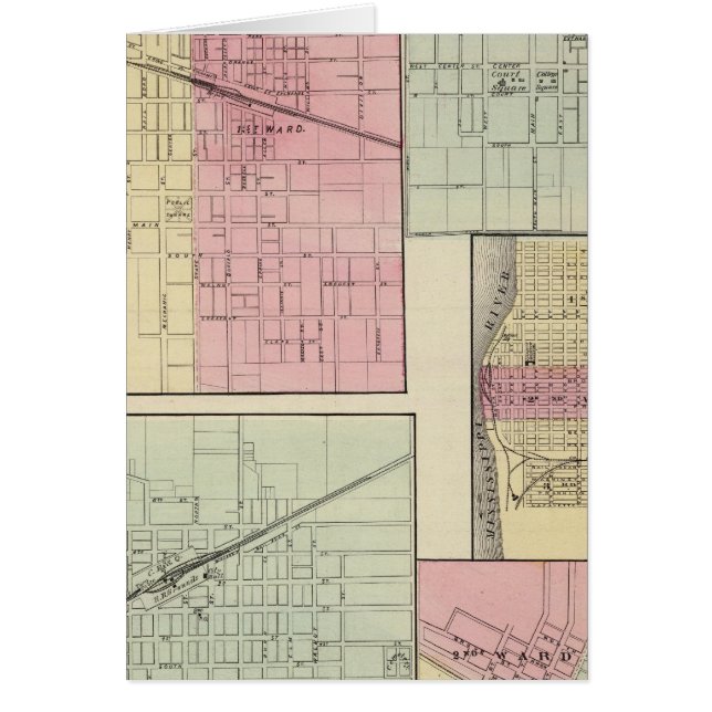 Cartão Geneseo, Kewanee, Cambridge, Fulton e Morrison (Frente)