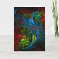 Genesis Blue Abstract Art Greeting Card
