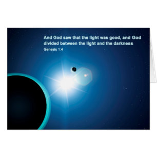 Cartão Gênesis - Luz E Escuridão