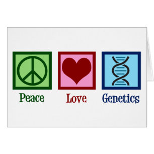 Cartão Geneticista Peace Love Genetics Company