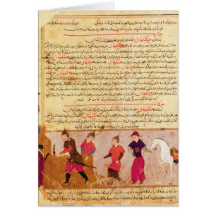 Cartão Genghis Khan e seus filhos pelo al-Ruído de Rashi