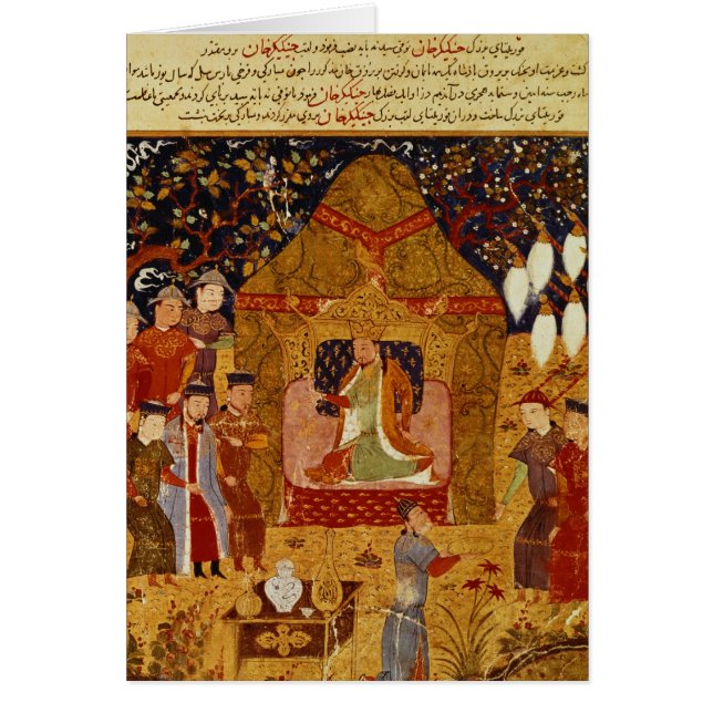 Cartão Genghis Khan em sua barraca pelo al-Ruído de (Frente)