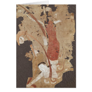 Cartão Génios do vôo ou, Apsaras, de Dunhuang