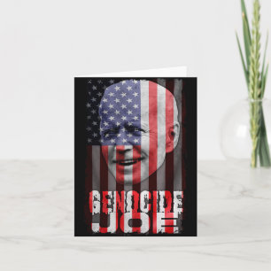 Cartão Genocídio Joe Biden Anti-Biden American Flag Vampi