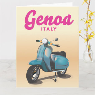 Cartão Gênova Itália scooter