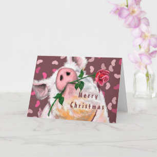 Cartão Gentleman Pig - Amor - Feliz Natal