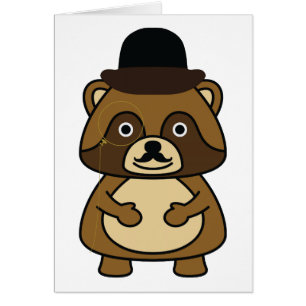 Cartão Gentleman Racoon