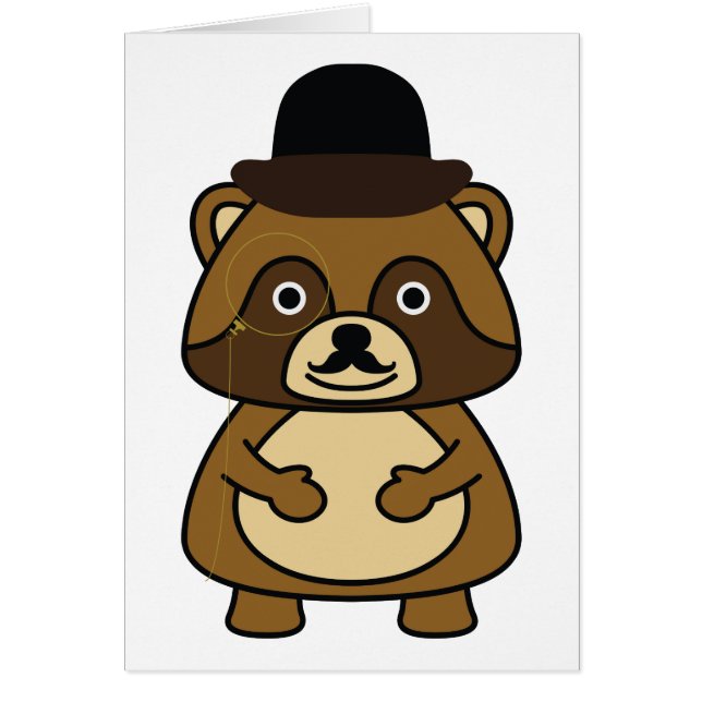 Cartão Gentleman Racoon (Frente)