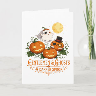 Cartão Gentlemen & Fantasmas Halloween