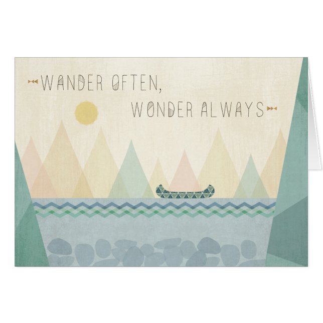 Cartão Geo exterior eu | vagueio frequentemente, (Frente Horizontal)