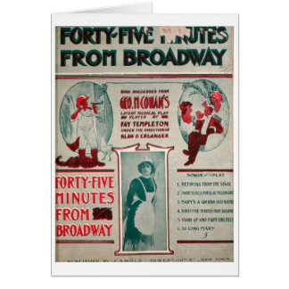Cartão Geo. M. Cohan 45 minutos de Broadway