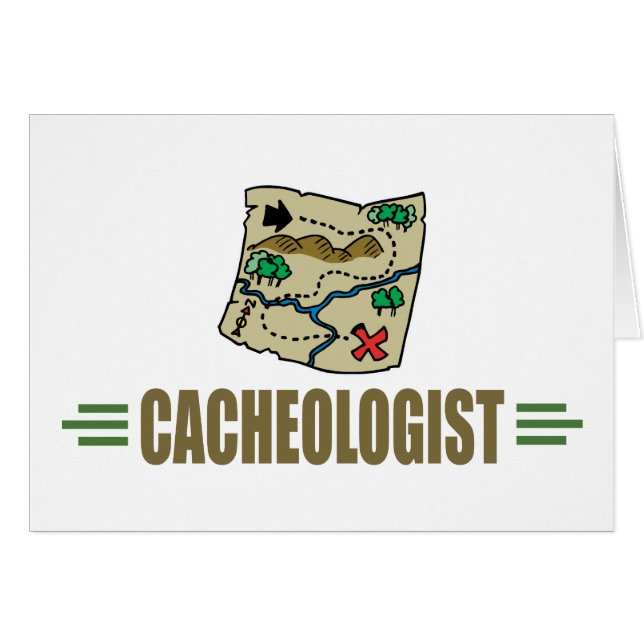 Cartão Geocaching Humorístico (Frente Horizontal)