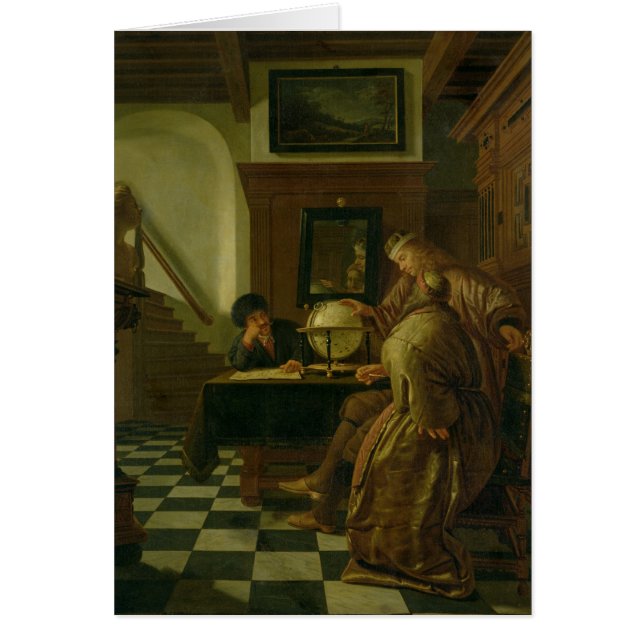 Cartão Geógrafos no trabalho (Frente)