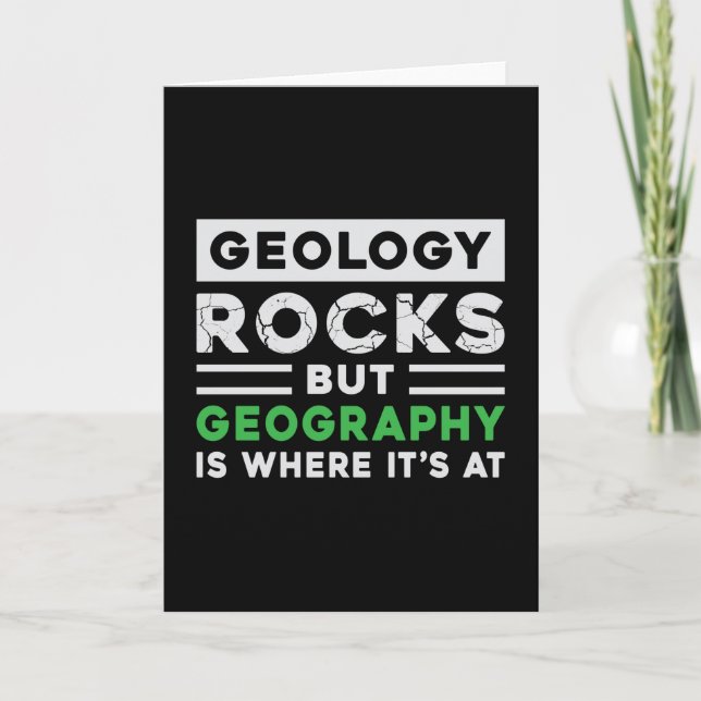 Cartão Geography Teacher Funny Map World Continents Gift (Frente)