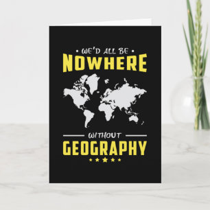 Cartão Geography Teacher Funny World Continents Map Gift