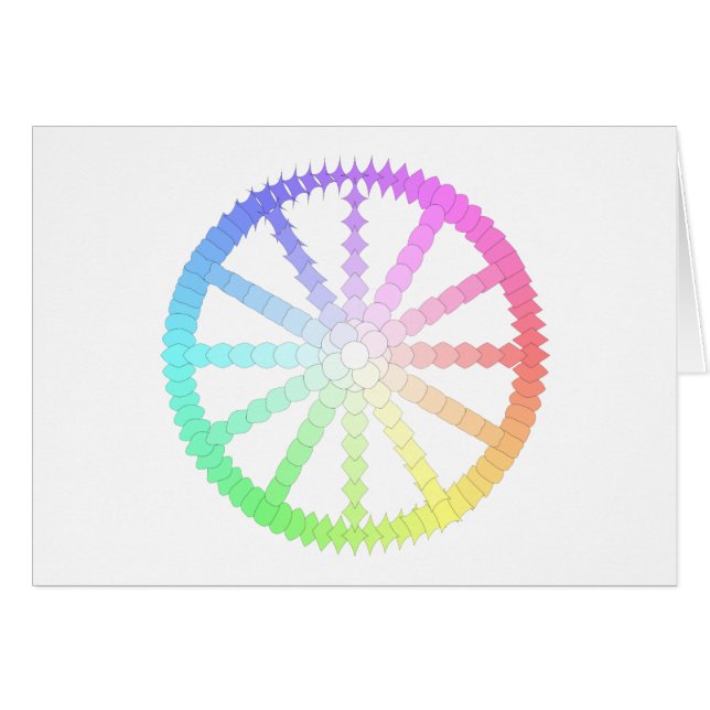 Cartão geometria das rodas de evolução de polígonos (Frente Horizontal)