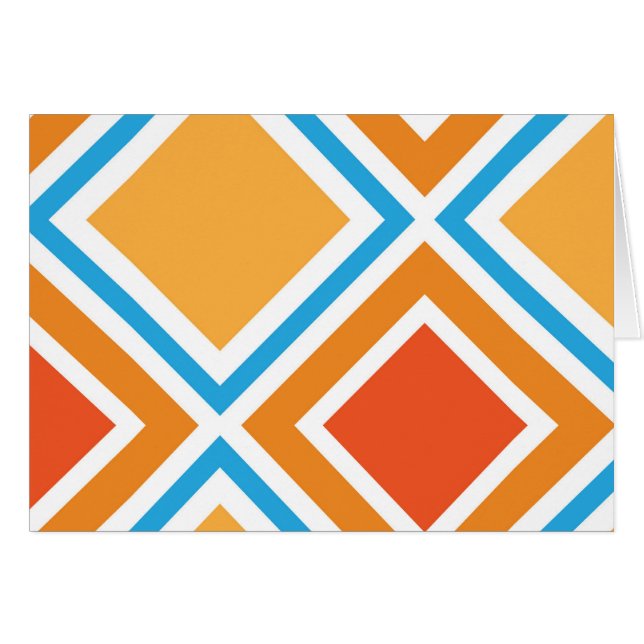 Cartão geometria de abstrato diamante (Frente Horizontal)