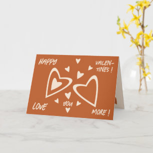 Cartão Geometria no Amor - Ocre Vermelho - Feliz Dia dos
