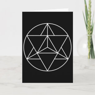 Cartão Geometria Sagrada Símbolo Merka Meditação Yoga